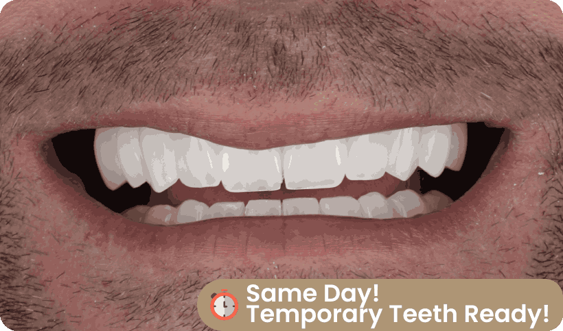 temporary teeth all on four